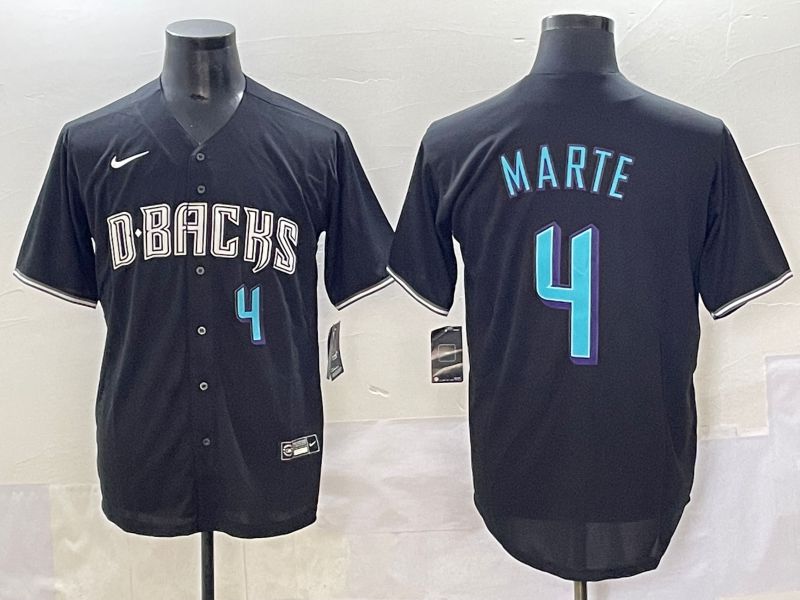 Men Arizona Diamondback #4 Marte Black Joint Name 2025 Nike MLB Jersey style 35->arizona diamondback->MLB Jersey